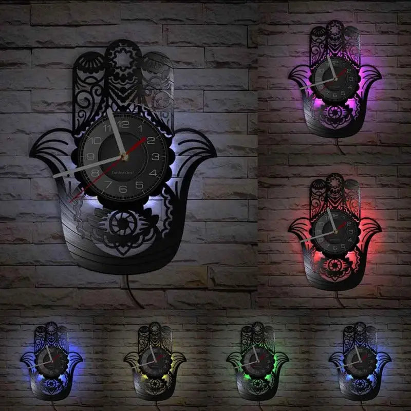 Hamsa Horloge Murale - horloge-industrielle