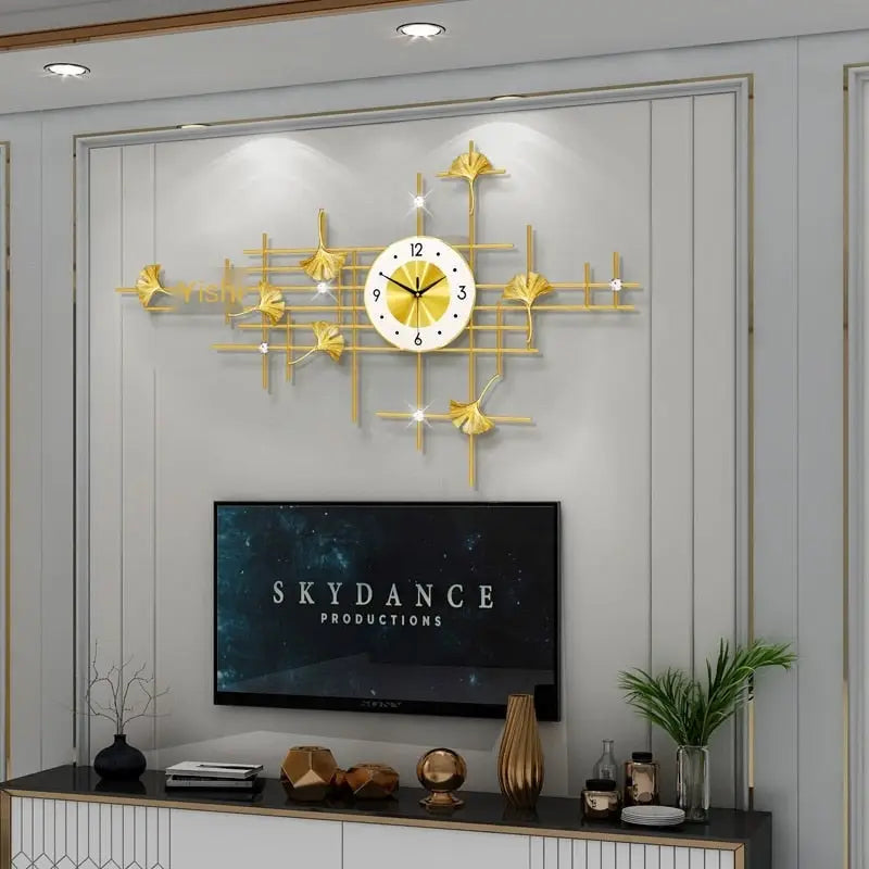 Horloge Blanche et Or - horloge-industrielle