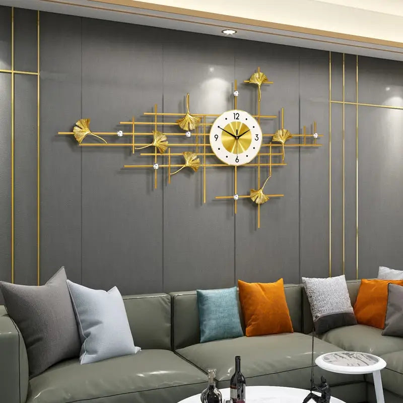 Horloge Blanche et Or - horloge-industrielle