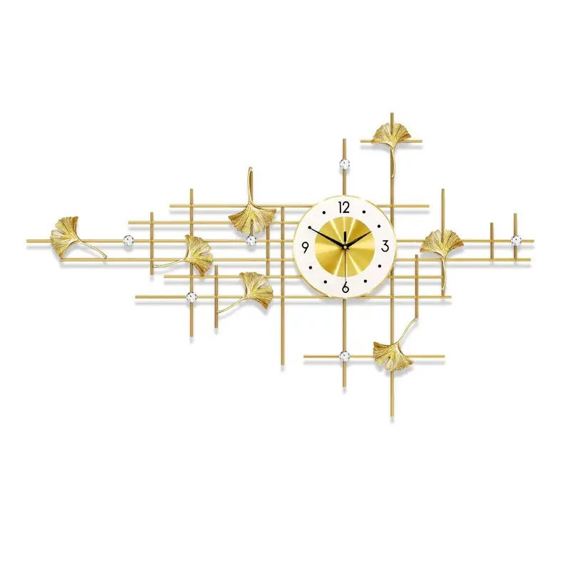 Horloge Blanche et Or - horloge-industrielle