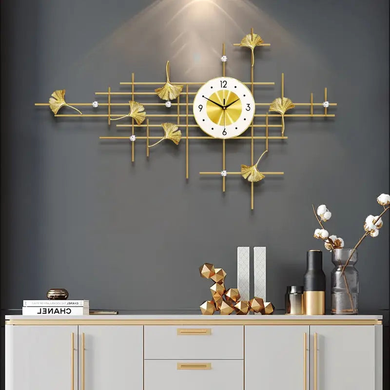 Horloge Blanche et Or - horloge-industrielle