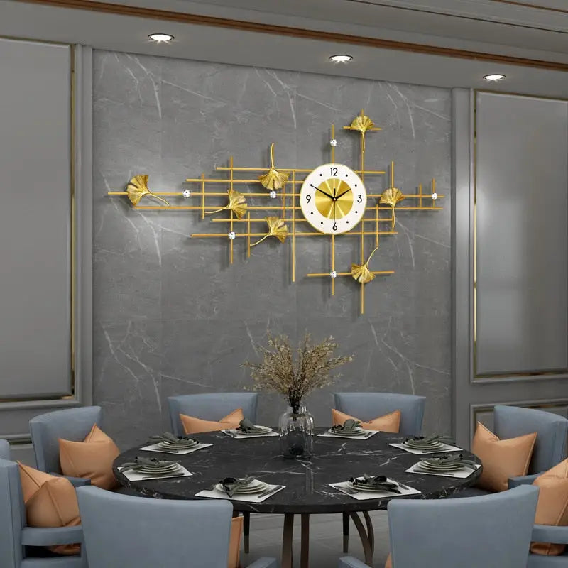 Horloge Blanche et Or - horloge-industrielle