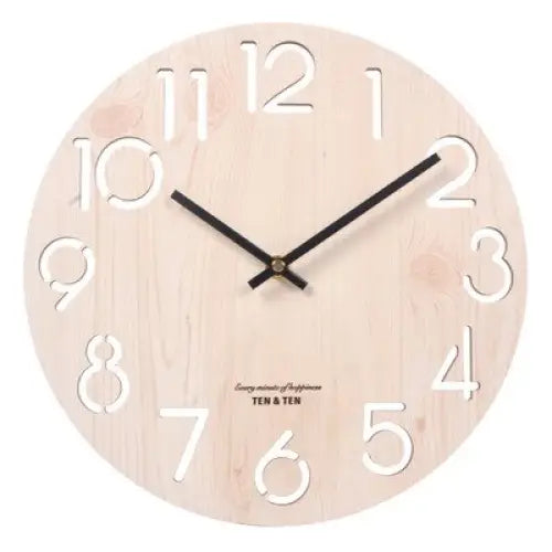 horloge bois blanc - horloge-industrielle