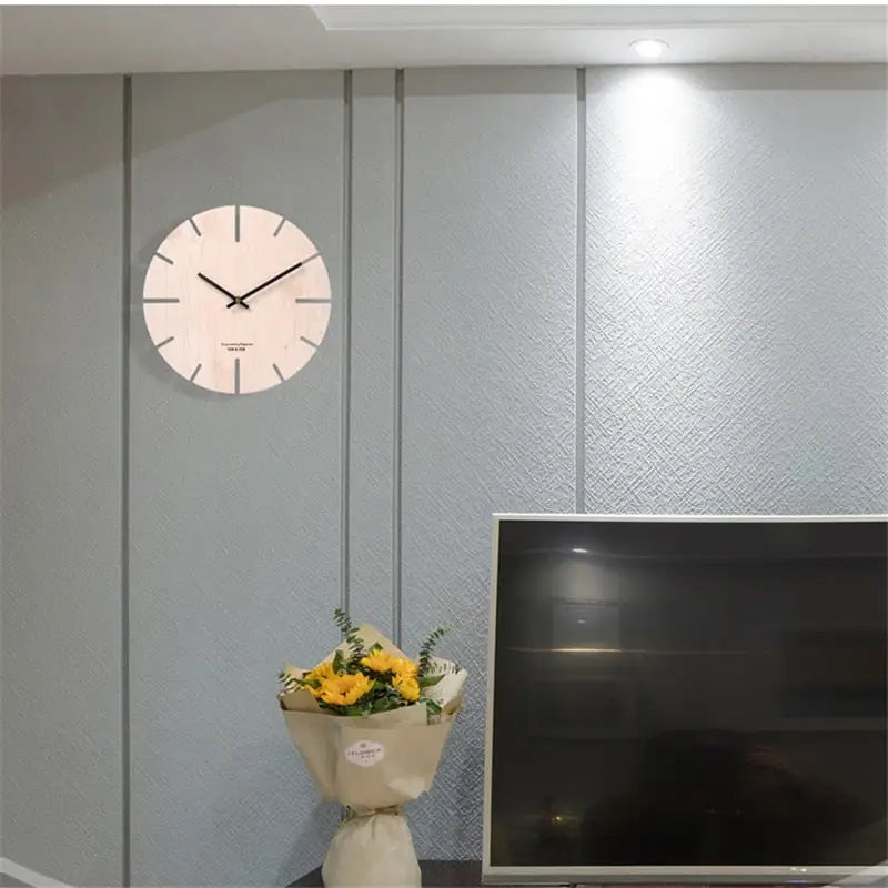 horloge bois blanc - horloge-industrielle