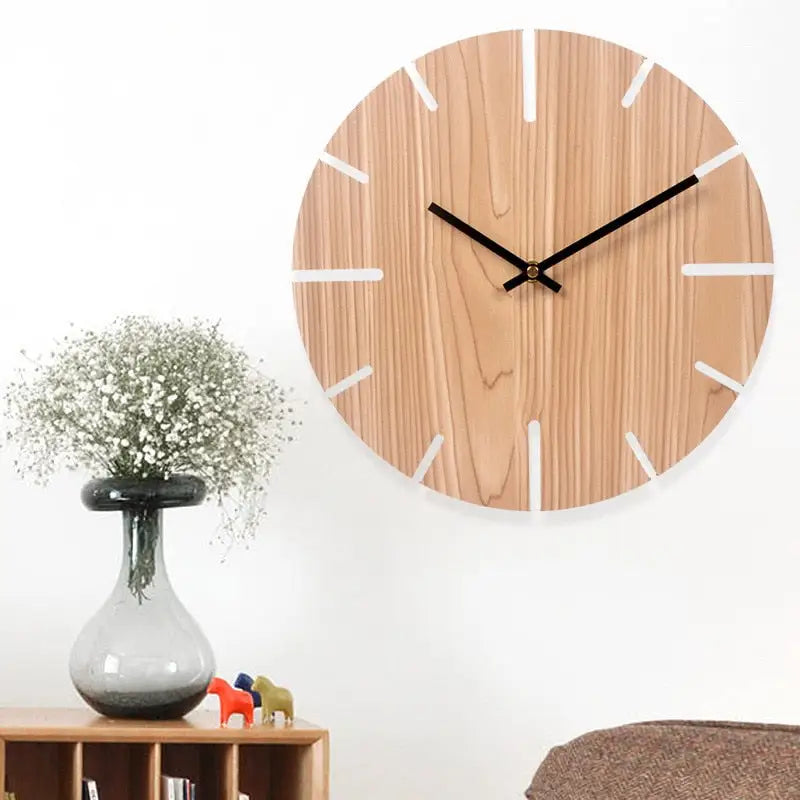 horloge bois blanc - horloge-industrielle