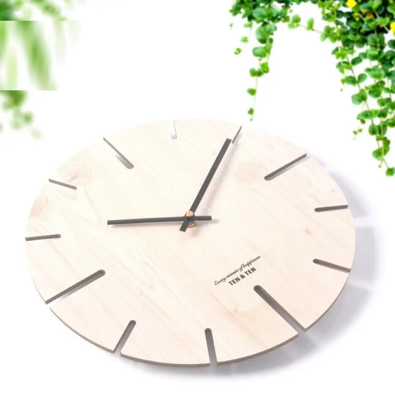 horloge bois blanc - horloge-industrielle