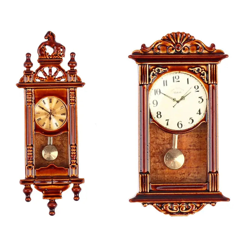 horloge bois metal miniature - horloge-industrielle