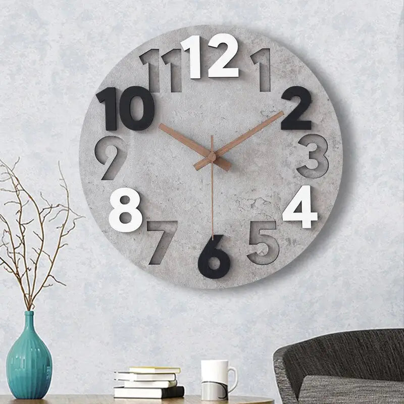 horloge en bois murale - horloge-industrielle