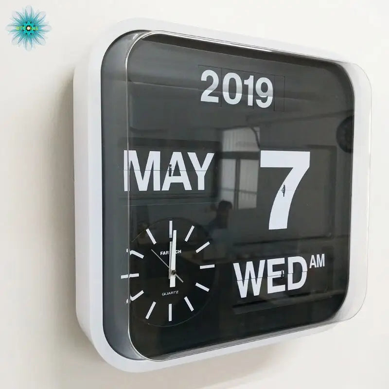 horloge calendrier flip flap - horloge-industrielle