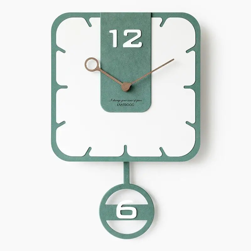 horloge carrée avec pendule - horloge-industrielle