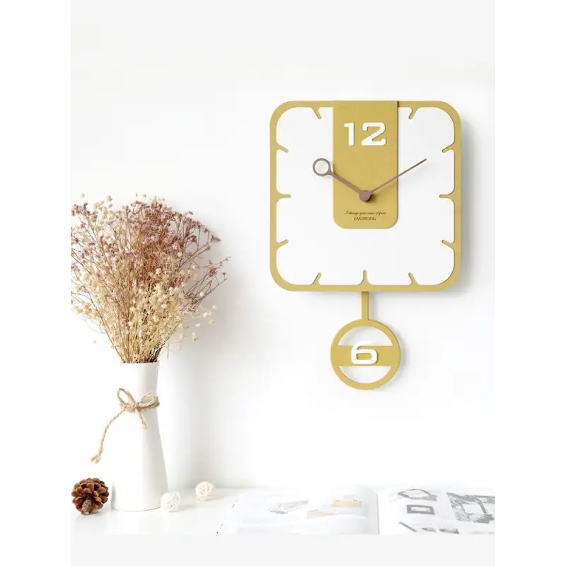 horloge carrée avec pendule - horloge-industrielle