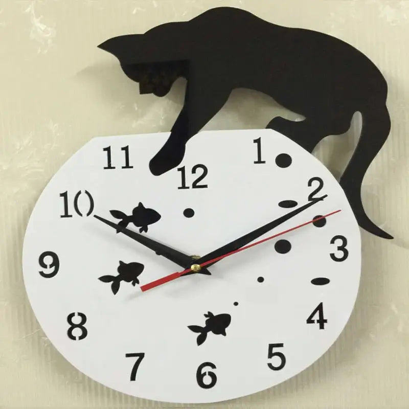 horloge chat noir - horloge-industrielle