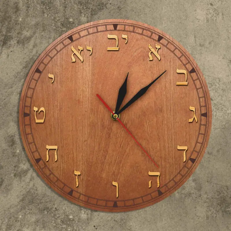 horloge chiffres hebreux - horloge-industrielle