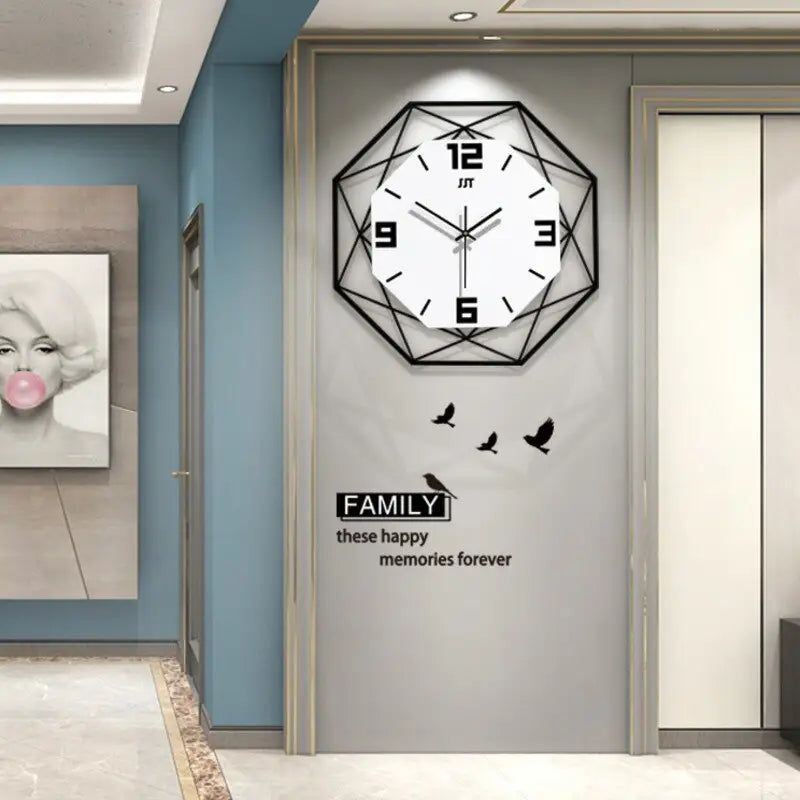 Horloge design jaune et noire - horloge-industrielle