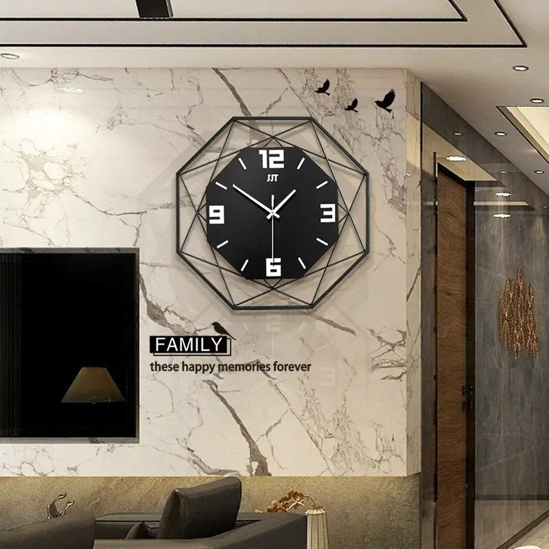 Horloge design jaune et noire - horloge-industrielle