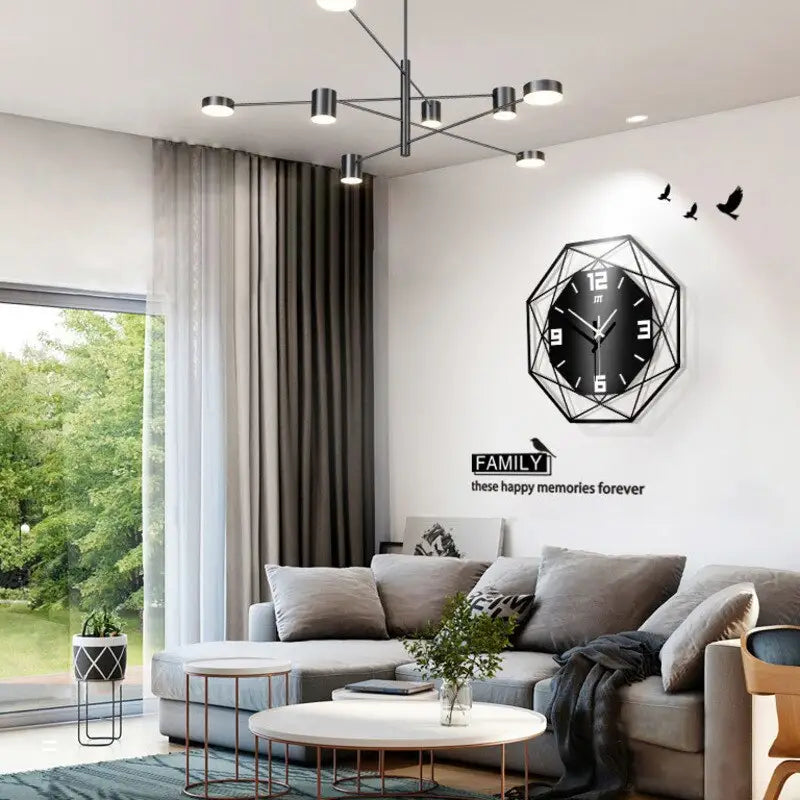 Horloge design jaune et noire - horloge-industrielle