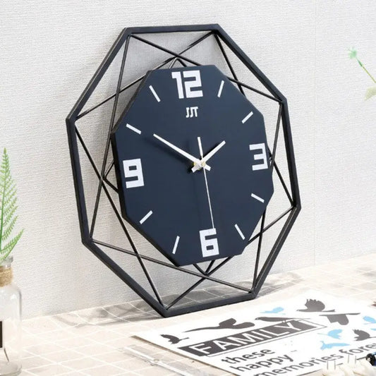 Horloge design jaune et noire - horloge-industrielle