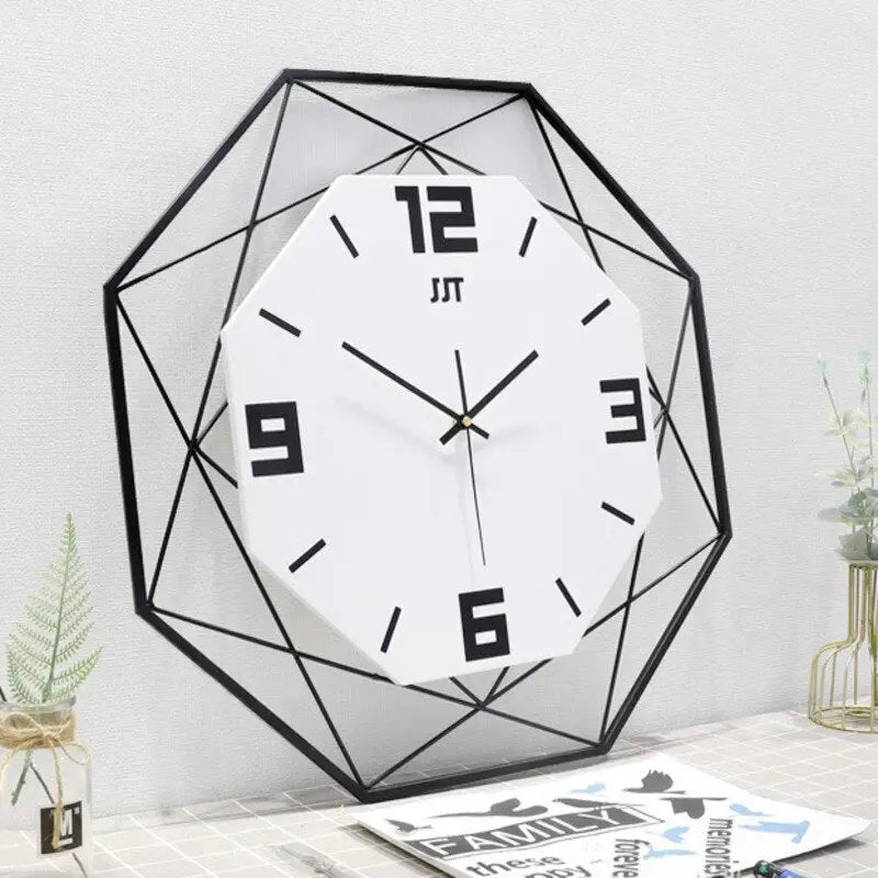 Horloge scandinave design noir et jaune