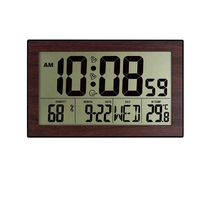 Horloge digitale LED calendrier thermomètre hygromètre -