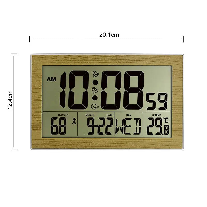Horloge digitale LED calendrier thermomètre hygromètre -