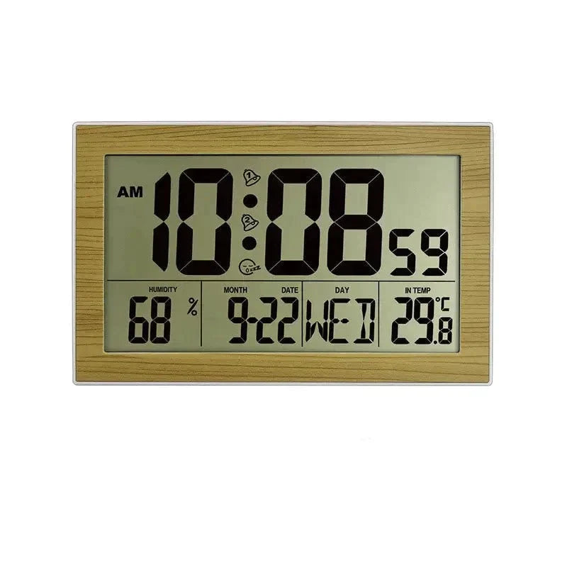 Horloge digitale LED calendrier thermomètre hygromètre -