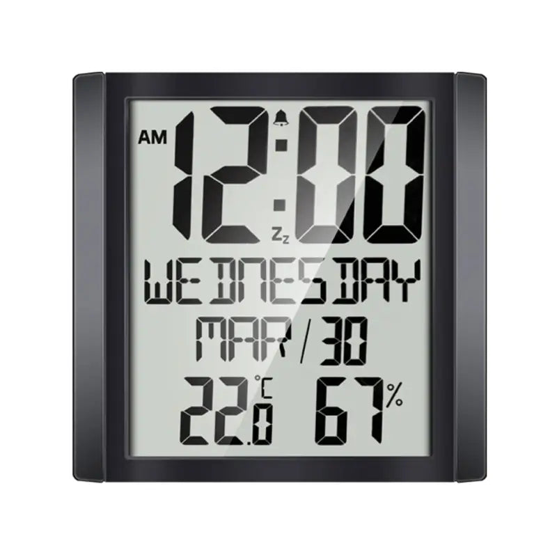Horloge digitale avec date jour et température -