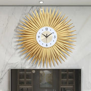 horloge dorée murale géante - horloge-industrielle