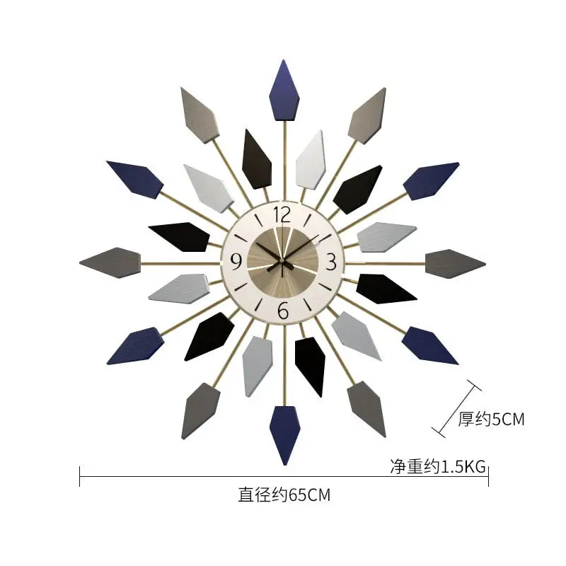 horloge fleur géante colorée - horloge-industrielle