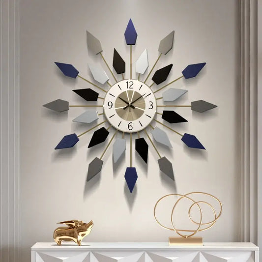 horloge fleur géante colorée - horloge-industrielle
