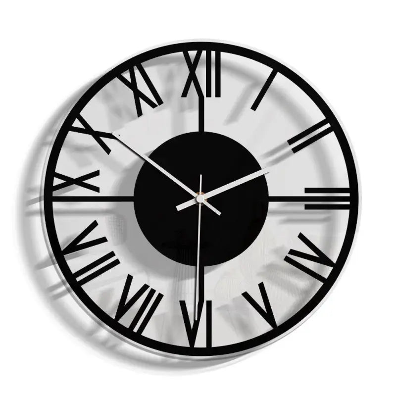 horloge fleur noire - horloge-industrielle