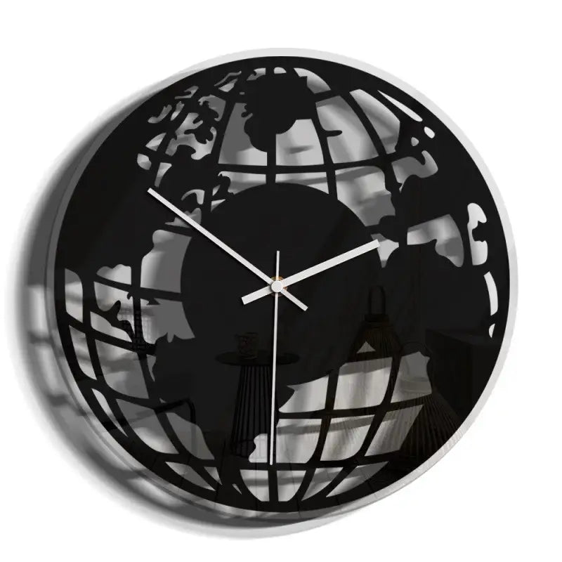 horloge fleur noire - horloge-industrielle