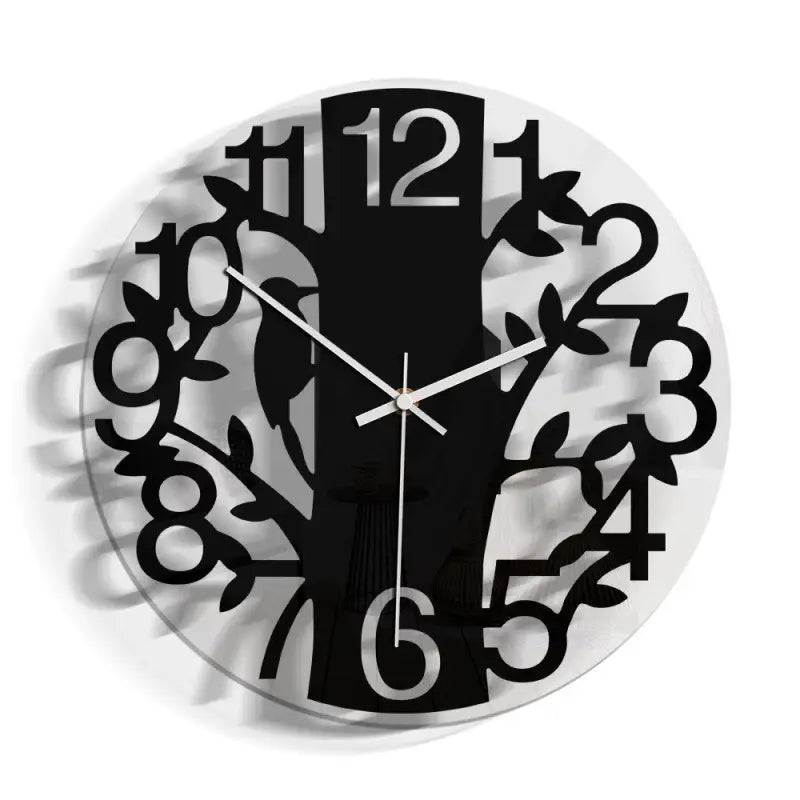 horloge fleur noire - horloge-industrielle