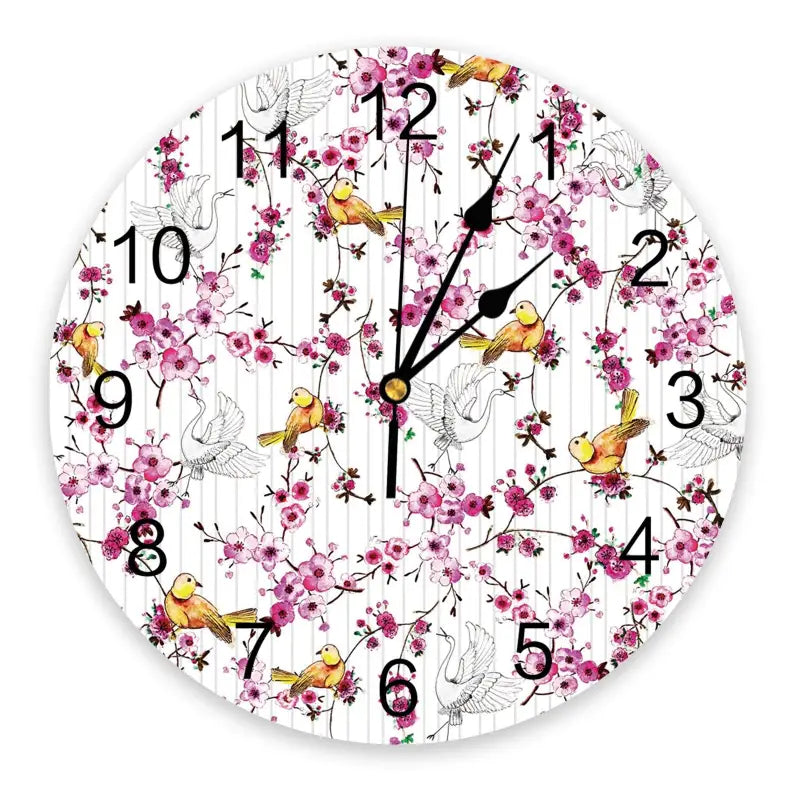 horloge fleurie - horloge-industrielle
