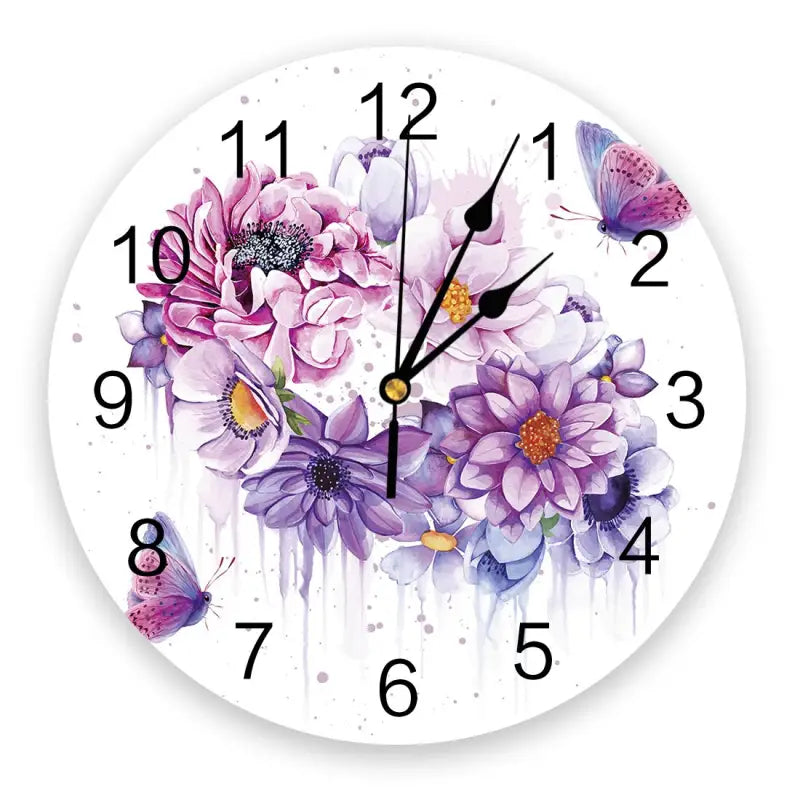 horloge fleurie - horloge-industrielle