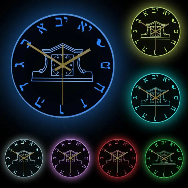 horloge heure hébreu - horloge-industrielle