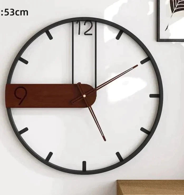 horloge industrielle bois et métal - horloge-industrielle
