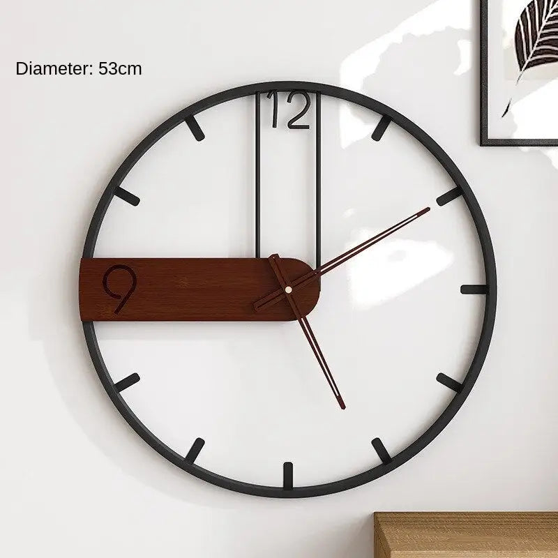 horloge industrielle bois et métal - horloge-industrielle