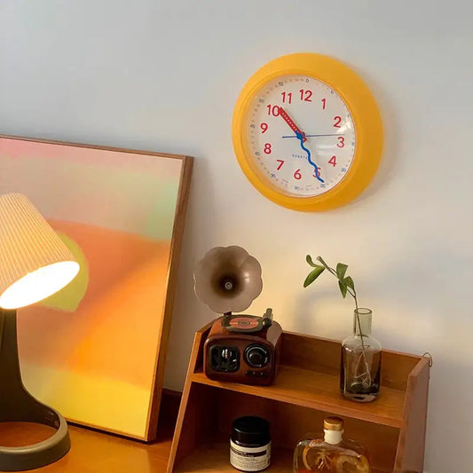 horloge jaune - horloge-industrielle