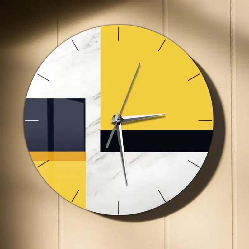 horloge jaune design - horloge-industrielle