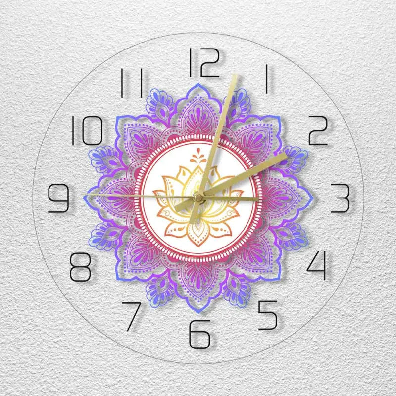 horloge lotus mandala - horloge-industrielle
