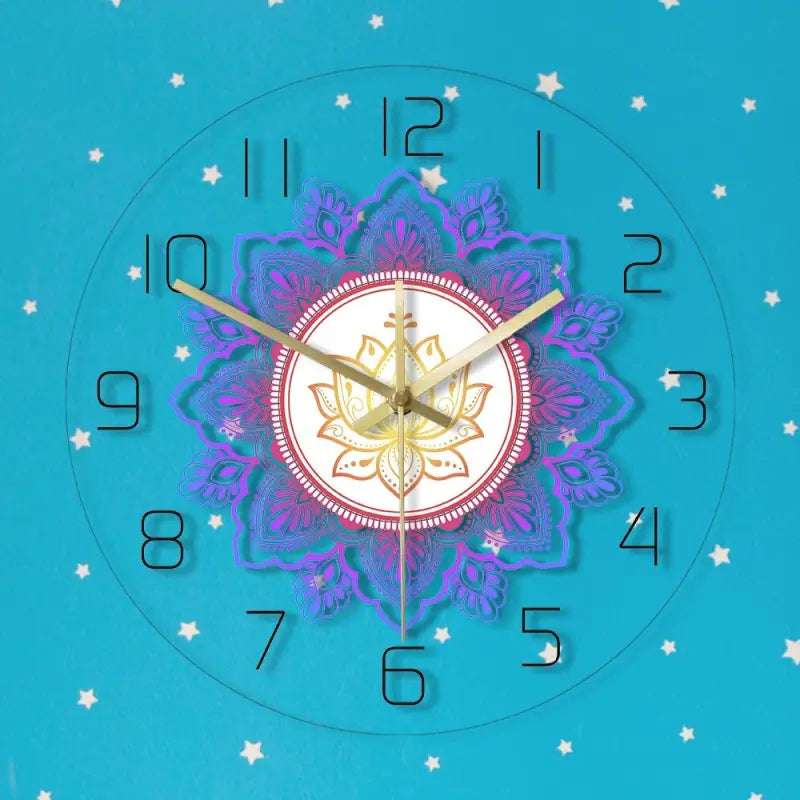horloge lotus mandala - horloge-industrielle