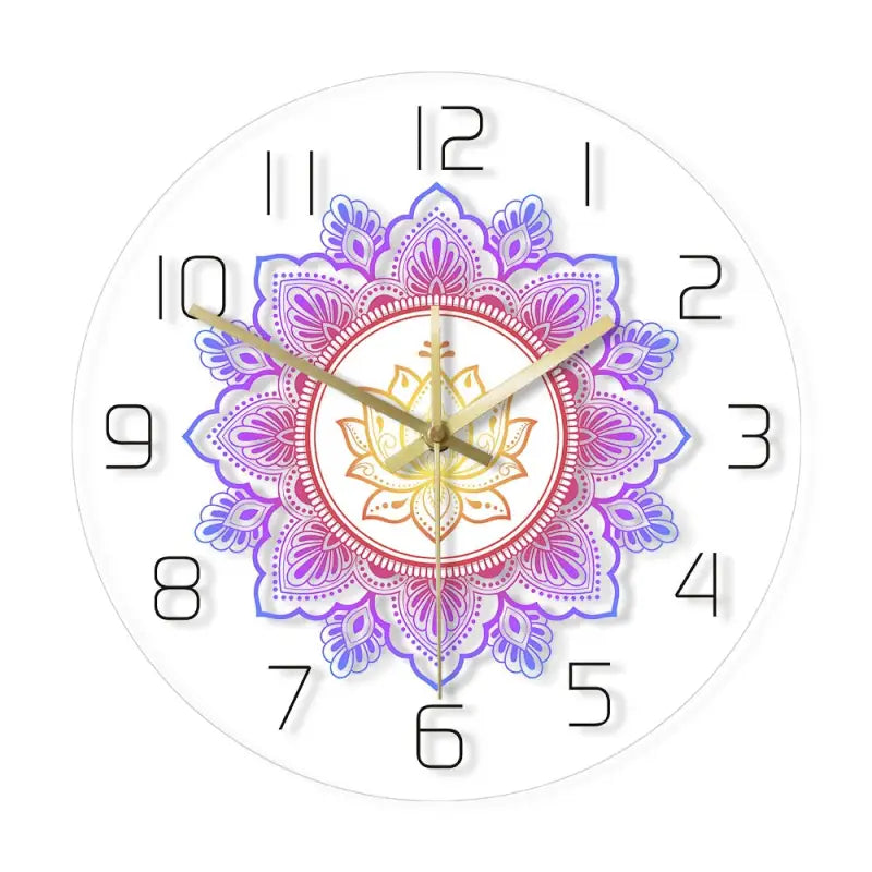 horloge lotus mandala - horloge-industrielle