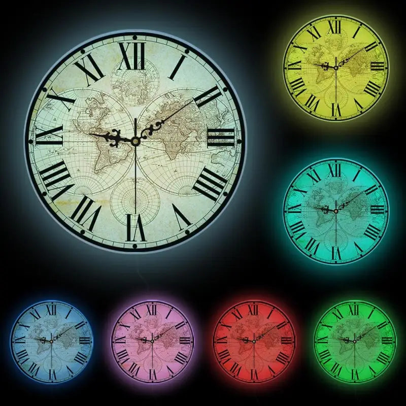Nouvelle Horloge Murale Vintage en Bois Effet Vieilli