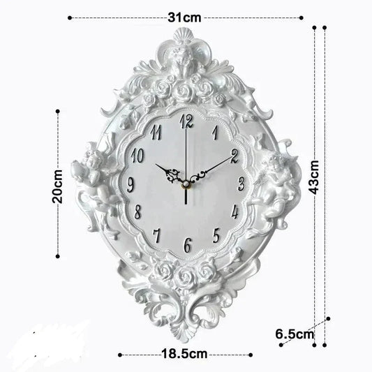 horloge murale blanche et bois - horloge-industrielle