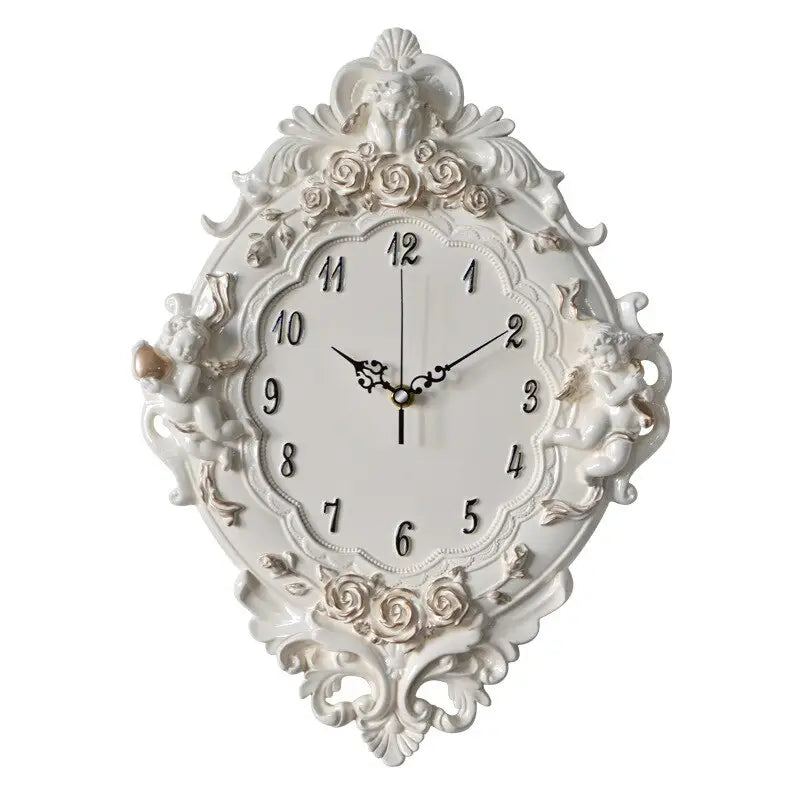 horloge murale blanche et bois - horloge-industrielle