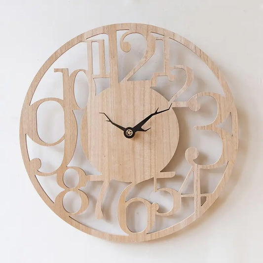 horloge murale bois 40 cm - horloge-industrielle