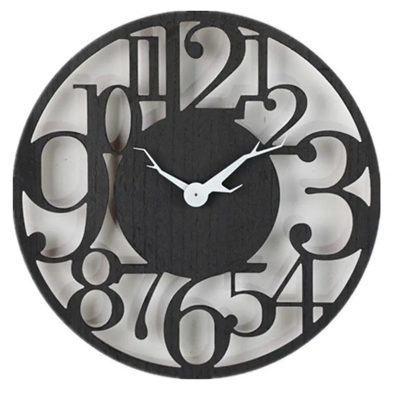 horloge murale bois 40 cm - horloge-industrielle