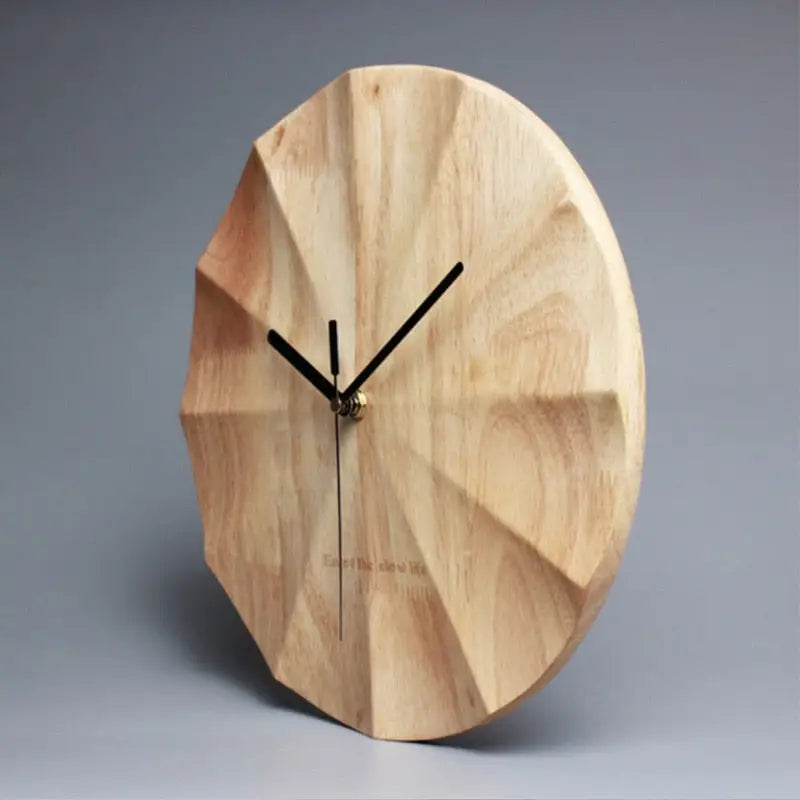 horloge murale en bois 3d - horloge-industrielle