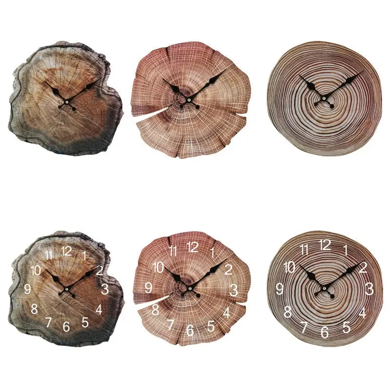 horloge murale en bois naturel - horloge-industrielle