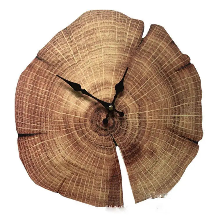 horloge murale en bois naturel - horloge-industrielle